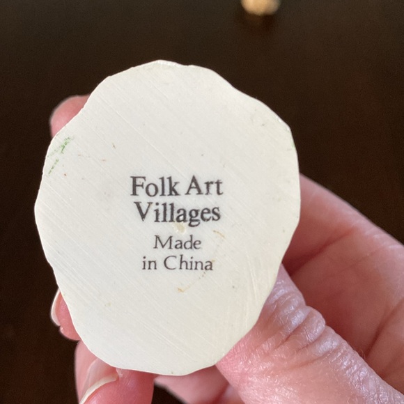 Mailbox, Flag and Basket of Wood - Folk Art Villages Christmas Tea Shoppe - Picture 3 of 8